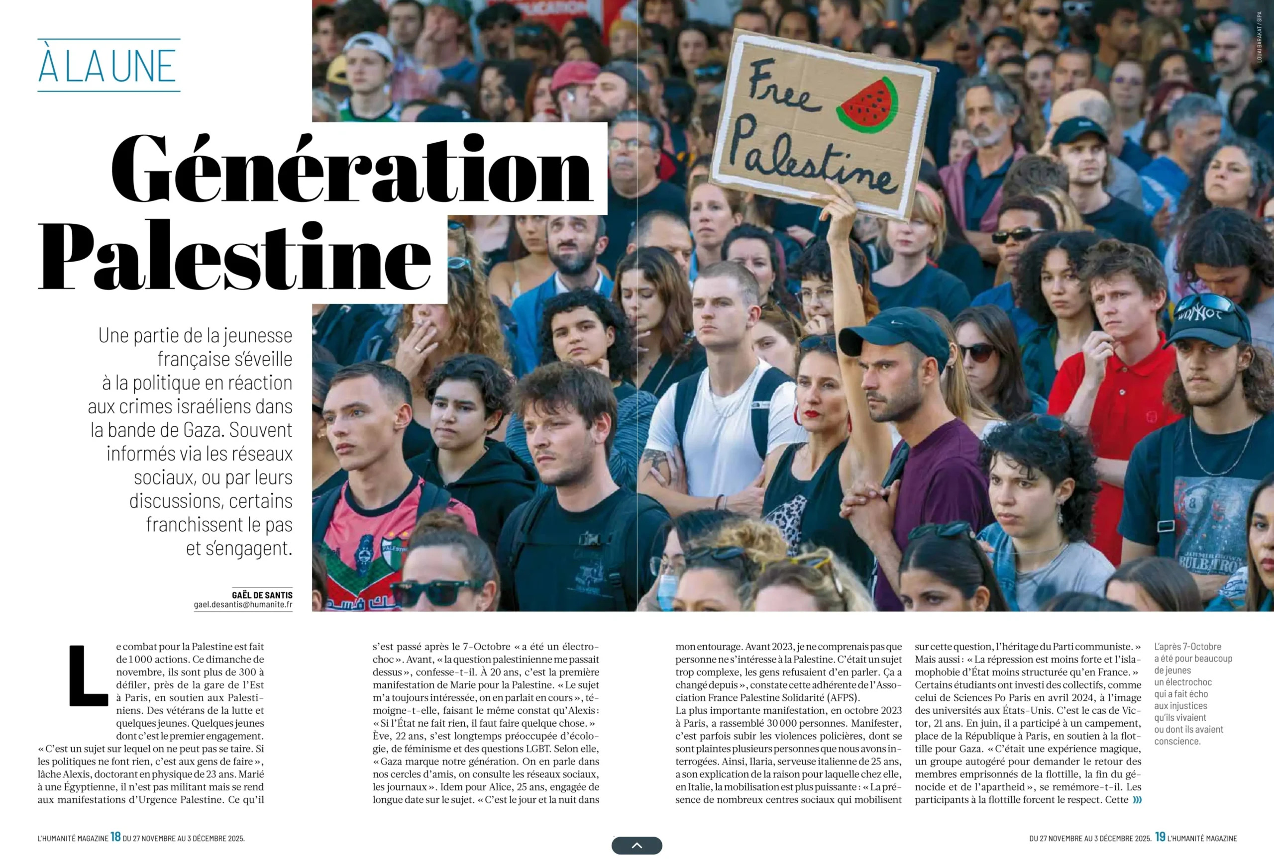L'Humanité - 27 novembre 2025 (2) - Génération Palestine