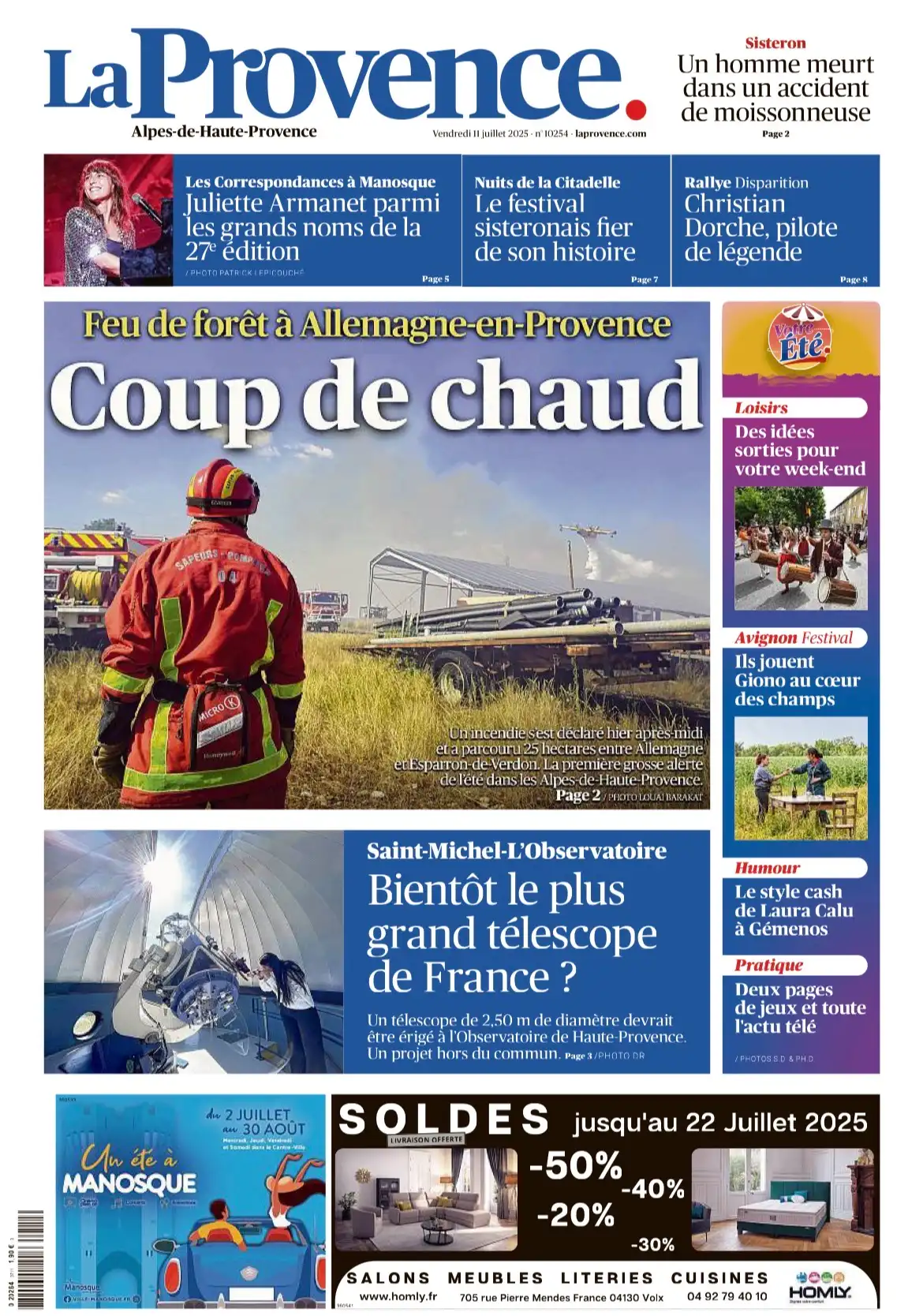 La Provence - 11 juillet 2025 - Coup de chaud