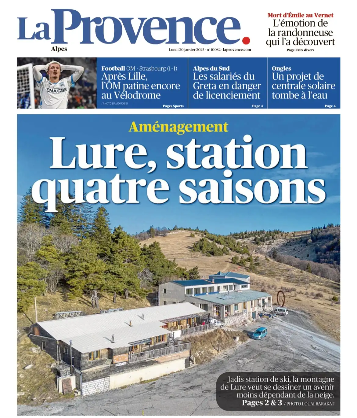 La Provence - 20 janvier 2025 - Lure, station quatre saisons