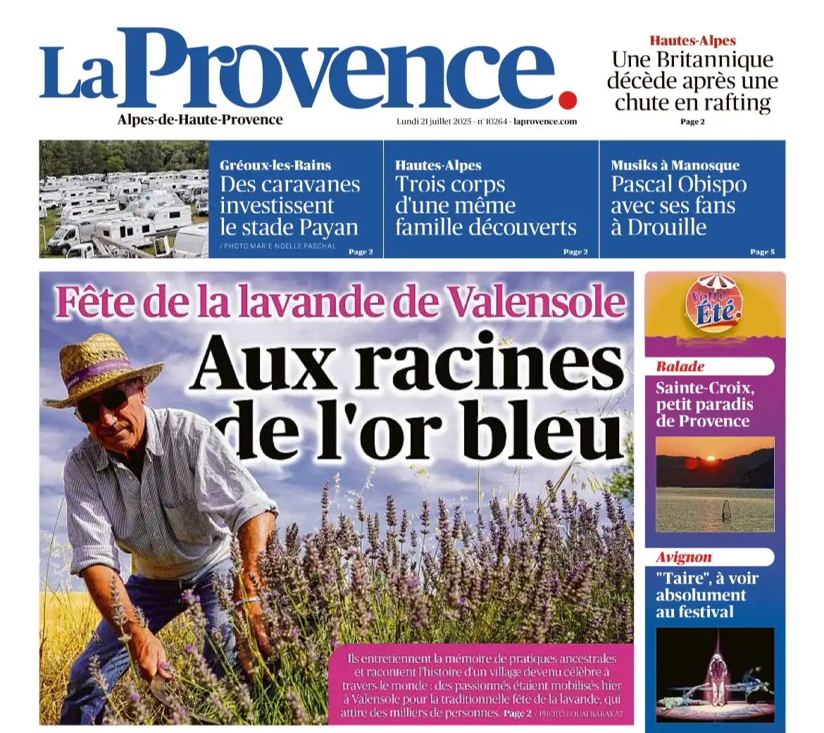 La Provence - 21 juillet 2025 - Aux racines de l'or bleu