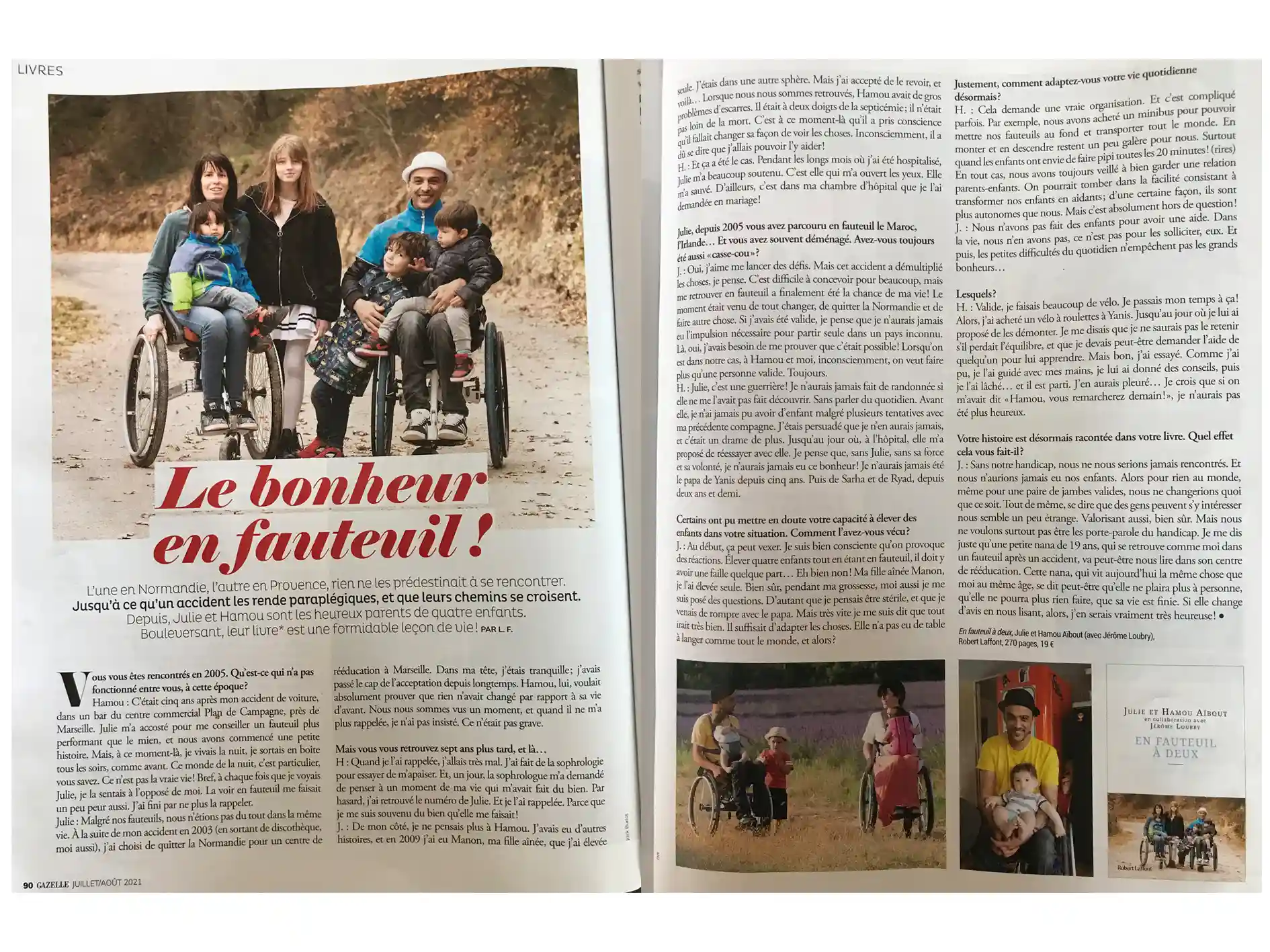 Gazelle - juillet aout 2021 - Le bonheur en fauteuil !