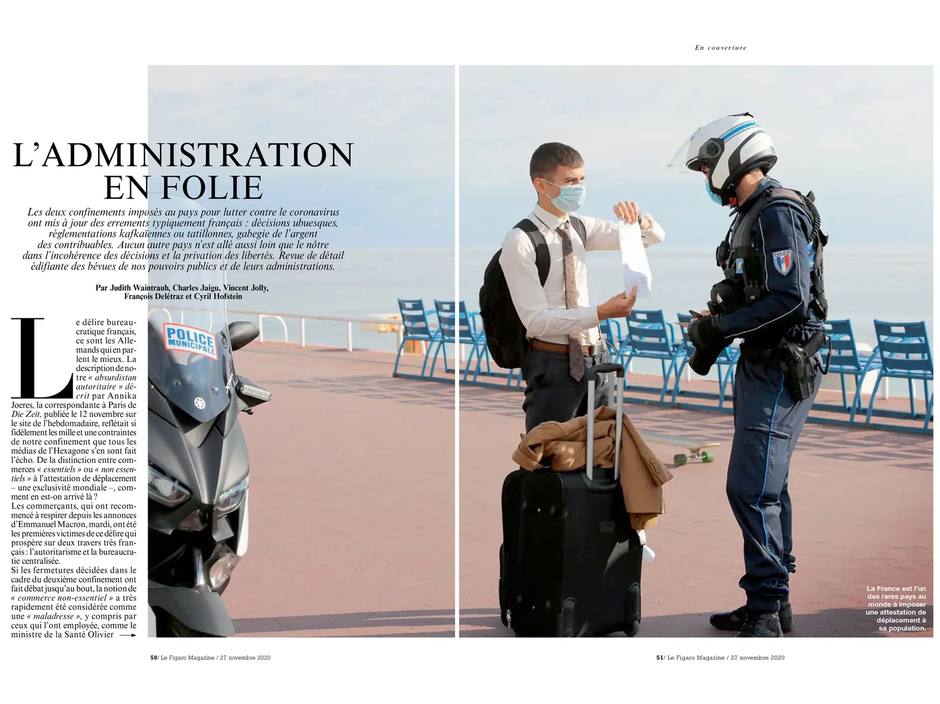 Le Figaro - 29 novembre 2020 - L'administration en folie